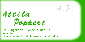attila poppert business card